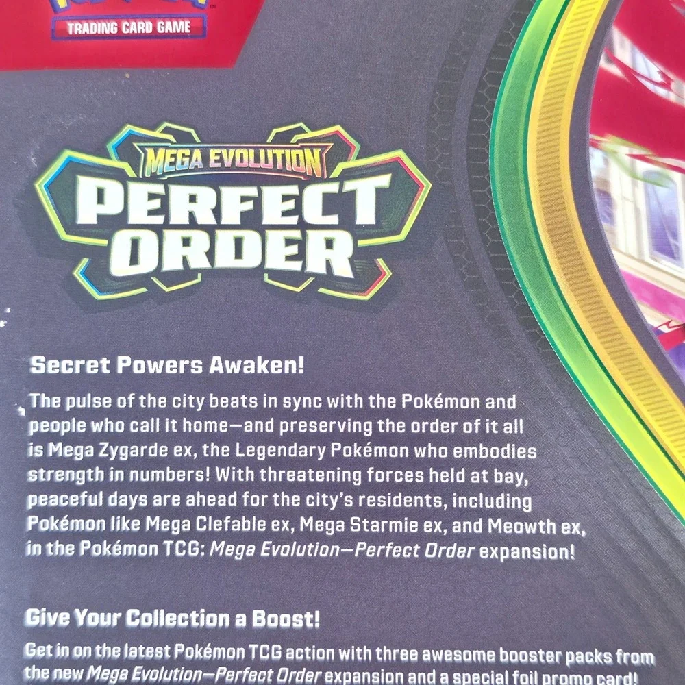 Pokemon TCG Mega Evolution Perfect Order 3-Pack Blister Chikorita Promo Sealed